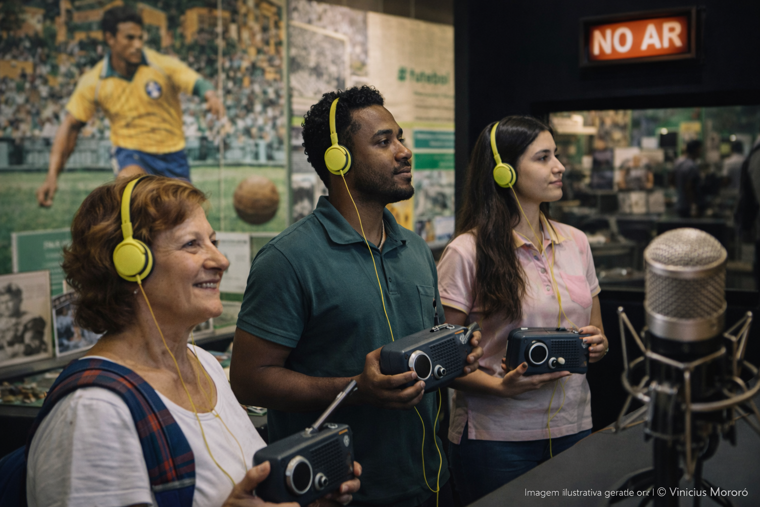 Museu do Futebol lança audioguia em formato de programa de rádio para ampliar acessibilidade