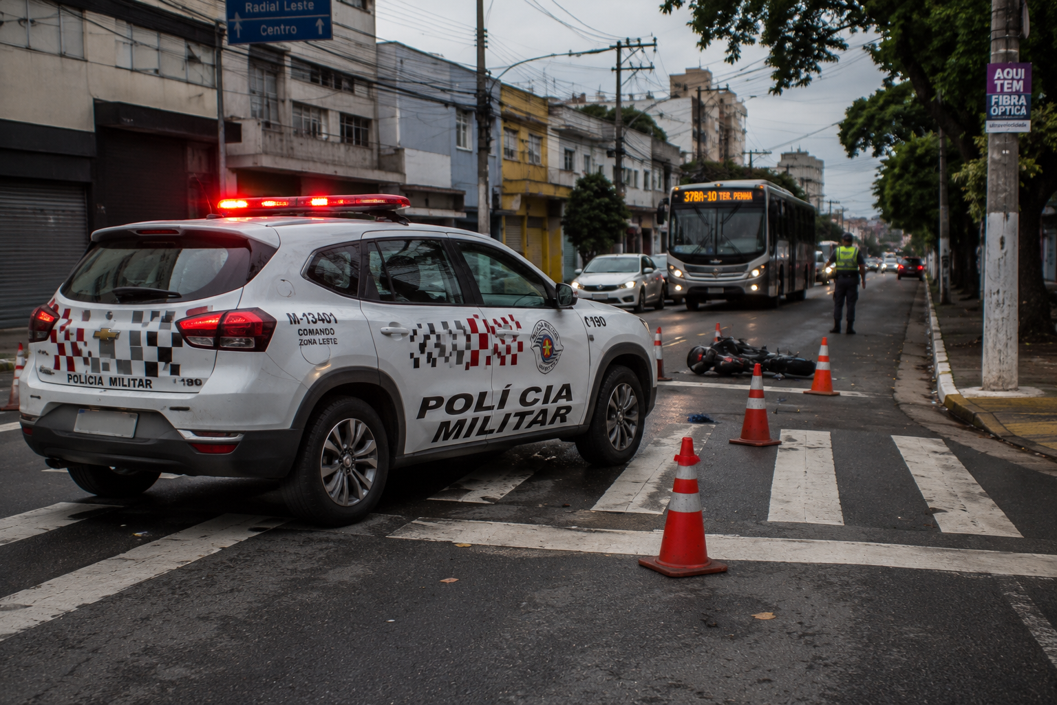 Mulher e criança são atropeladas por viatura da PM na Zona Leste de São Paulo